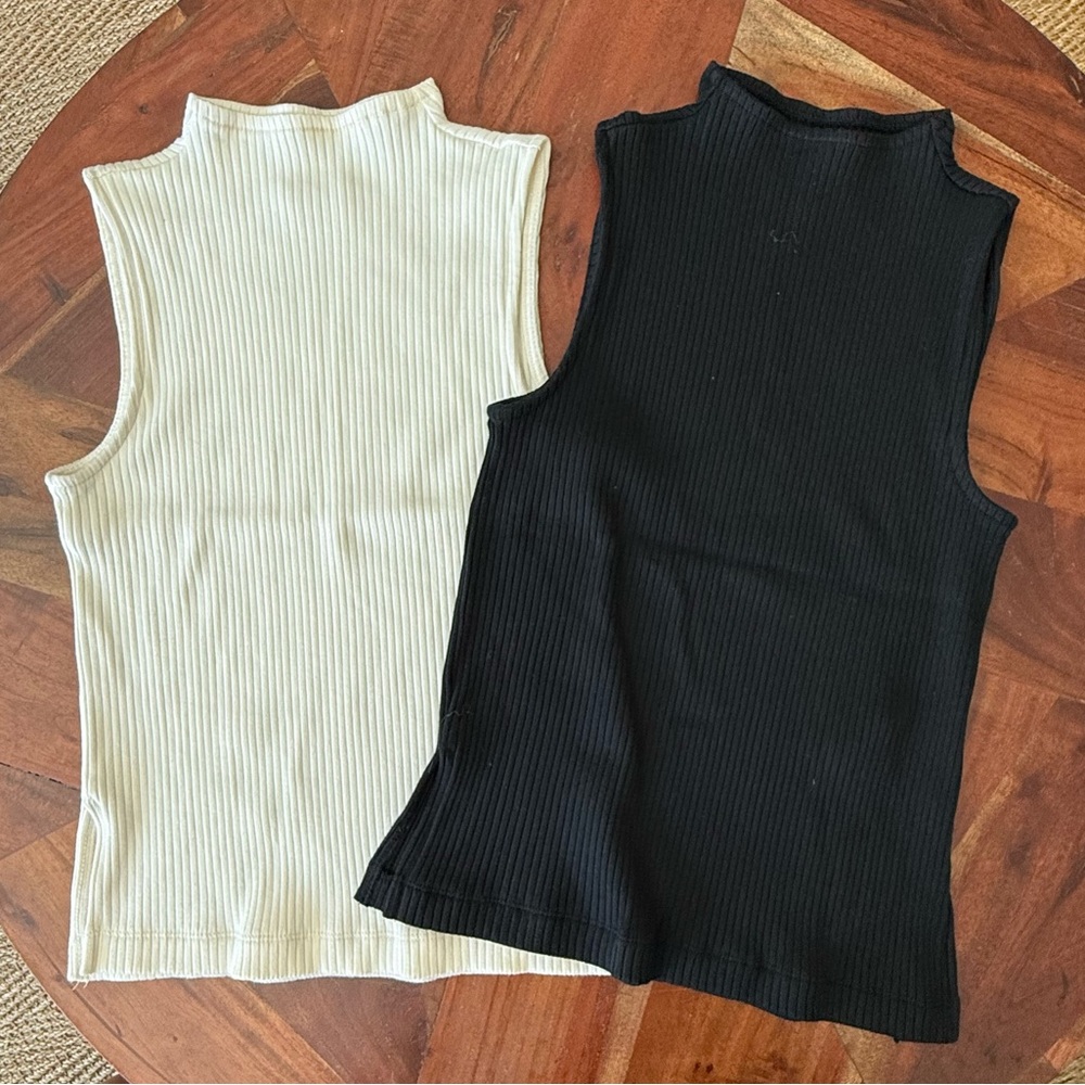 Madewell mock neck tank tops :: set of two